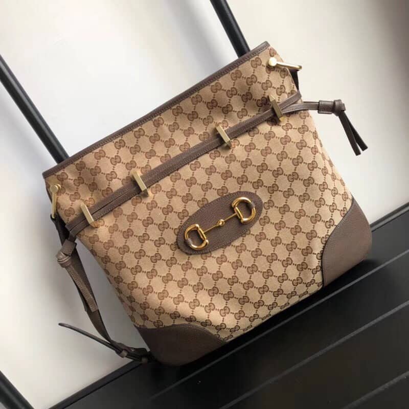 Gvc*1 1955 Horsebit Messenger Bag Replica Brown 602089