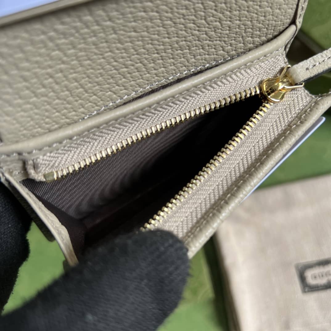 Gvc*1 Ophidia GG Flora Card Case Wallet White 523155 Replica