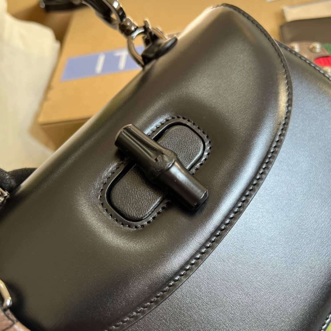 Gvc*1 Bamboo 1947 Small Top Handle Bag 675797 Balck Replica