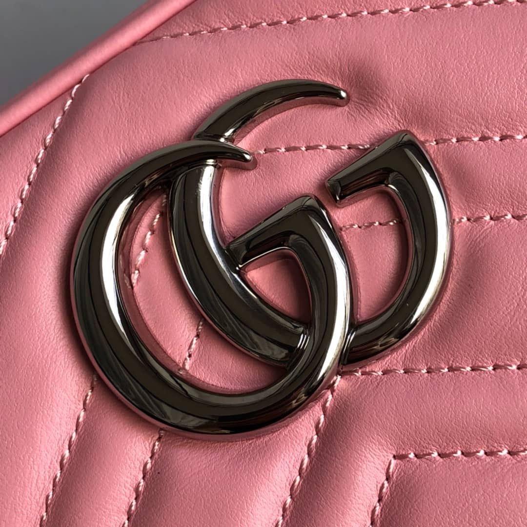 Gvc*1 GG Marmont Small Shoulder Handbag Camera Bag Replica Pink 447632