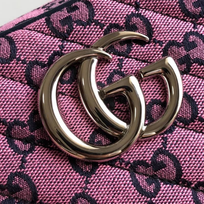 Gvc*1 Handbag Dupes GG Marmont Small Shoulder Handbag Camera Bag Replica Pink 447632