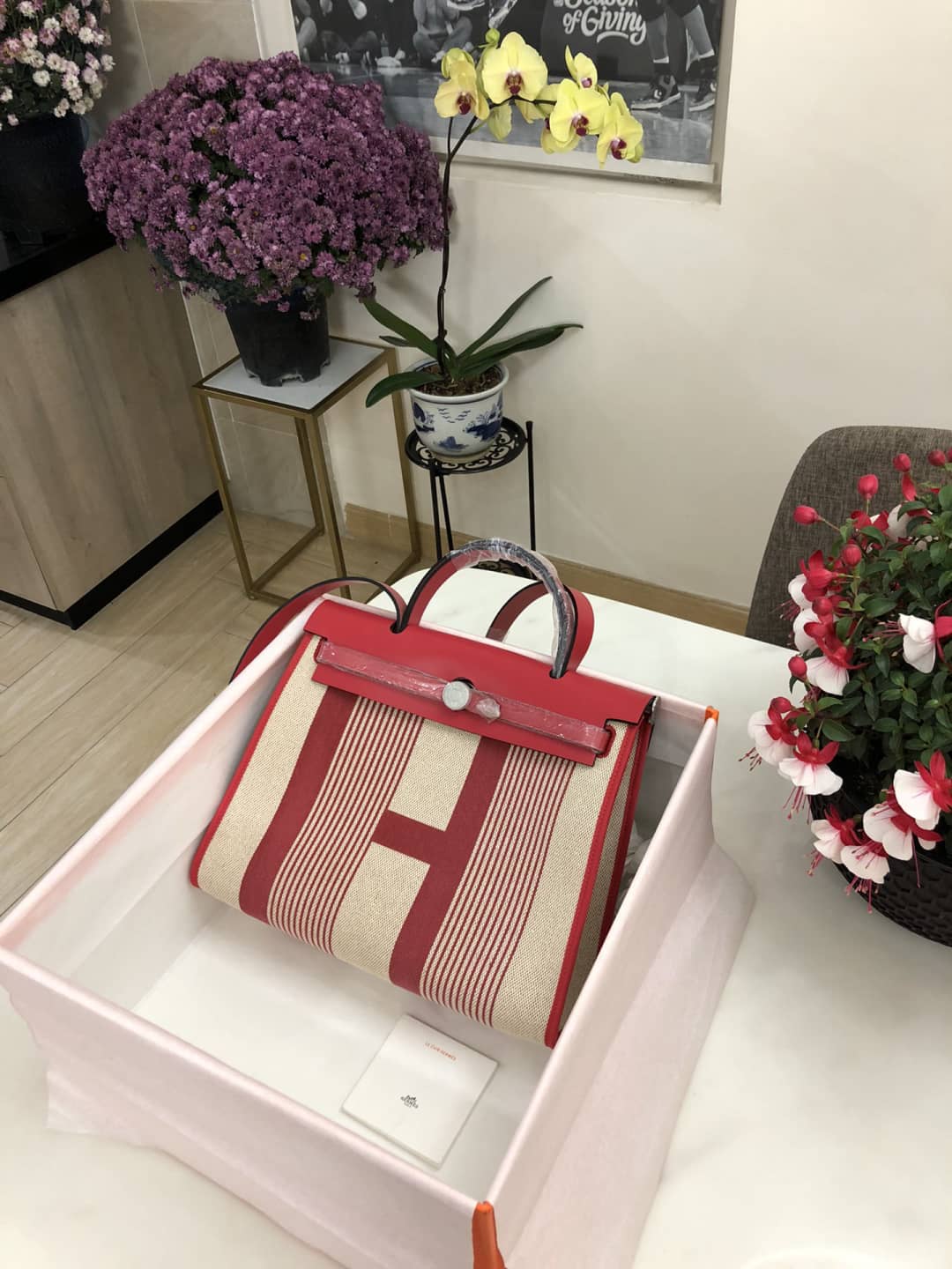 Replica H**me5 Birkin Bag 31 Canvas Leather HerBag