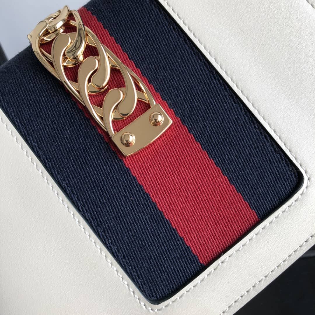Gvc*1 Sylvie Leather Mini Shoulder Bag Replica White 470270