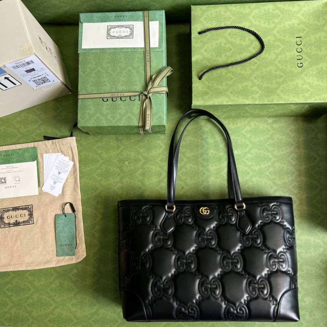 Gvc*1 GG Matelassé Leather Medium Tote Bag 631685 Replica