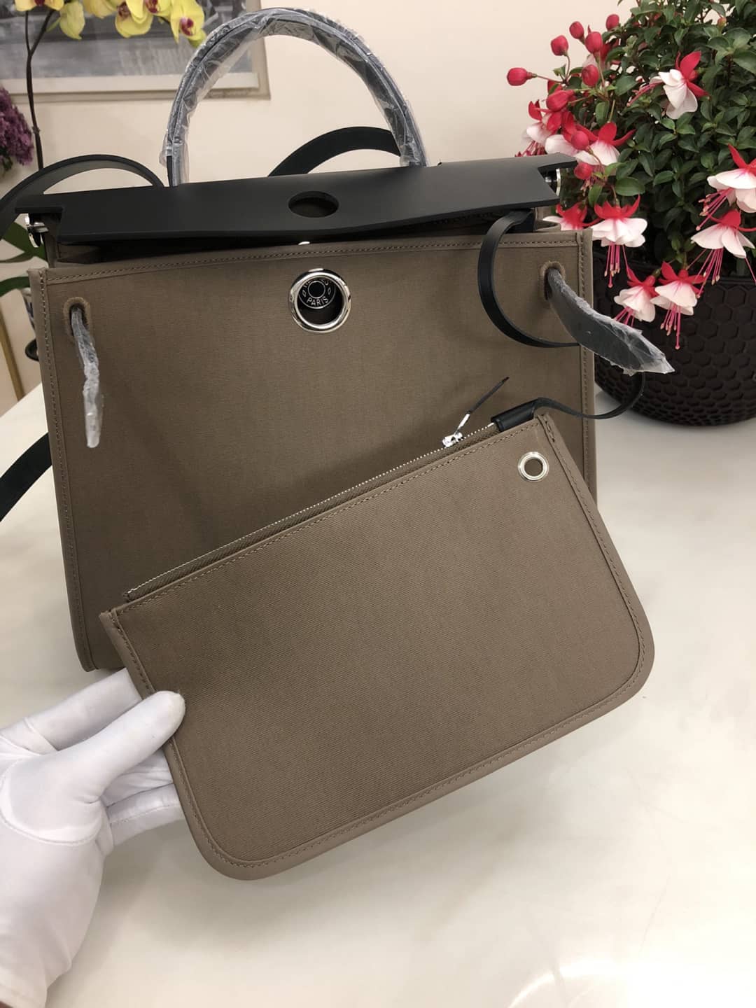 H**me5 Bag Replica 31 Canvas Leather HerBag