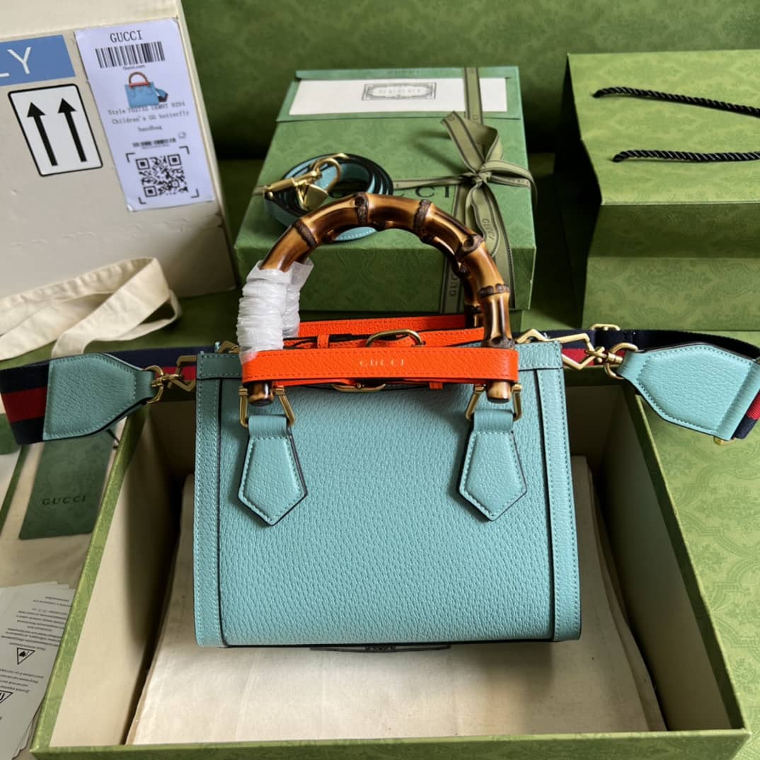 Gvc*1 Diana Mini Tote Blue 702732 Replica Bag