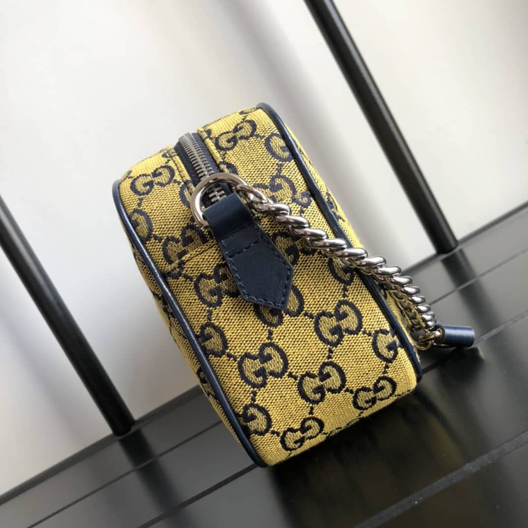 Gvc*1 Handbag Dupes Marmont Small Shoulder Handbag Camera Bag Replica Yellow 447632