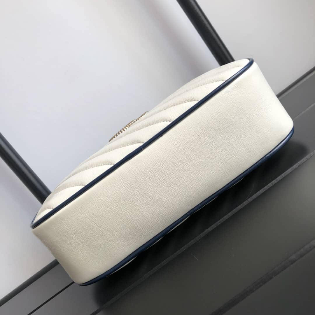 Gvc*1 GG Marmont Small Shoulder Handbag Camera Bag Replica White 447632
