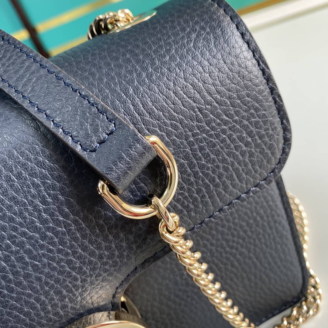 Gvc*1 Interlocking Leather Chain Crossbody Bag Replica 510304