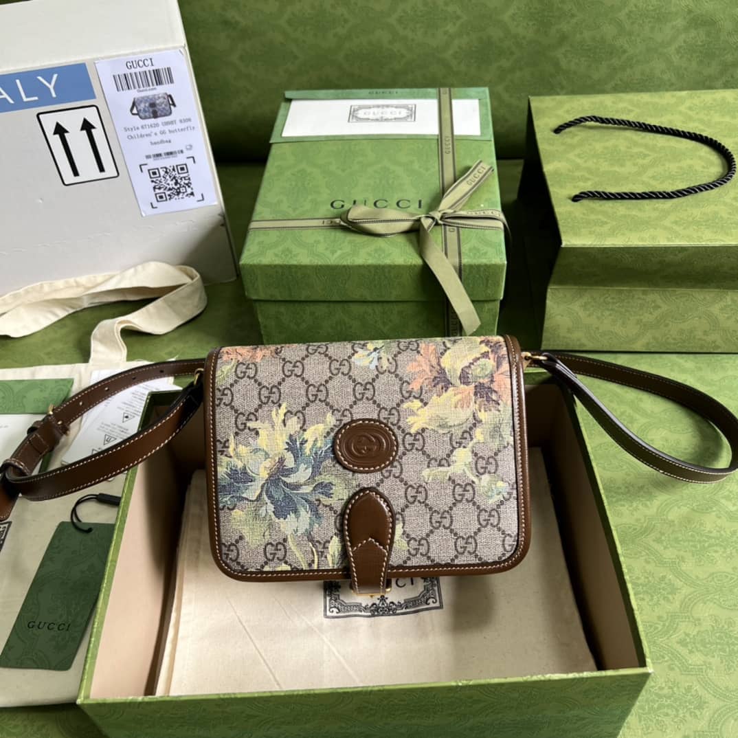 Gvc*1 Mini Shoulder Bag With Interlocking G Brown 671620 Replica