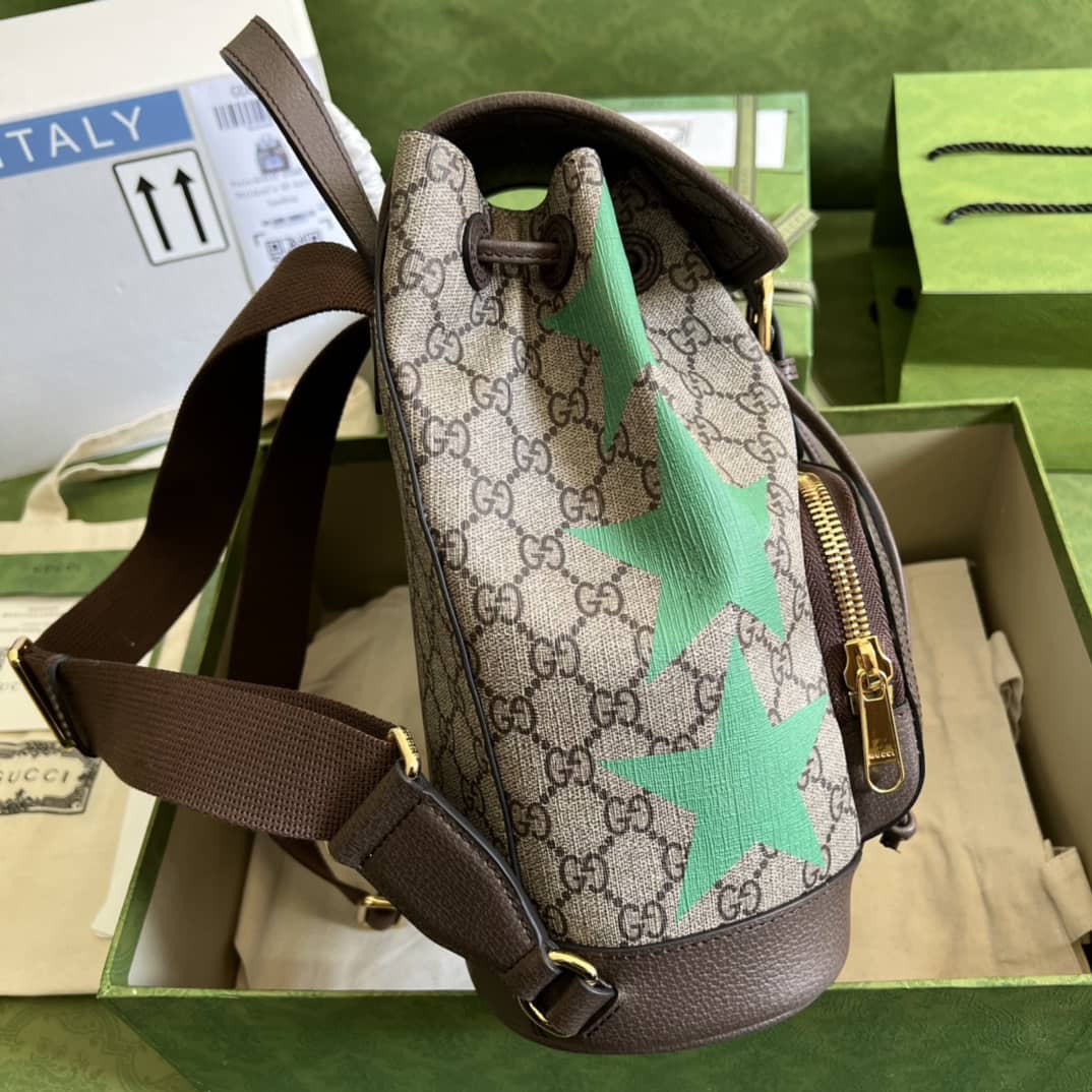 Gvc*1 Interlocking GG Svp*me Backpack Beige Replica 674147