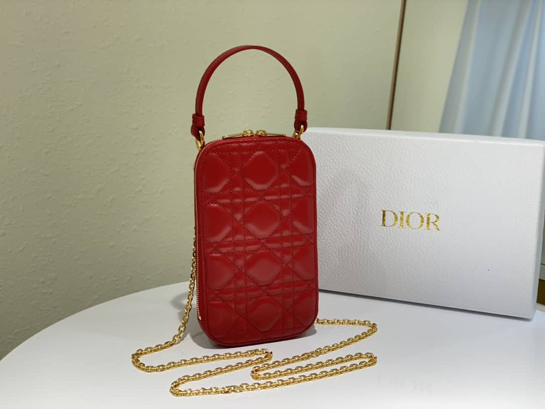 Lady D10r Dupe Lambskin 18CM Phone Holder