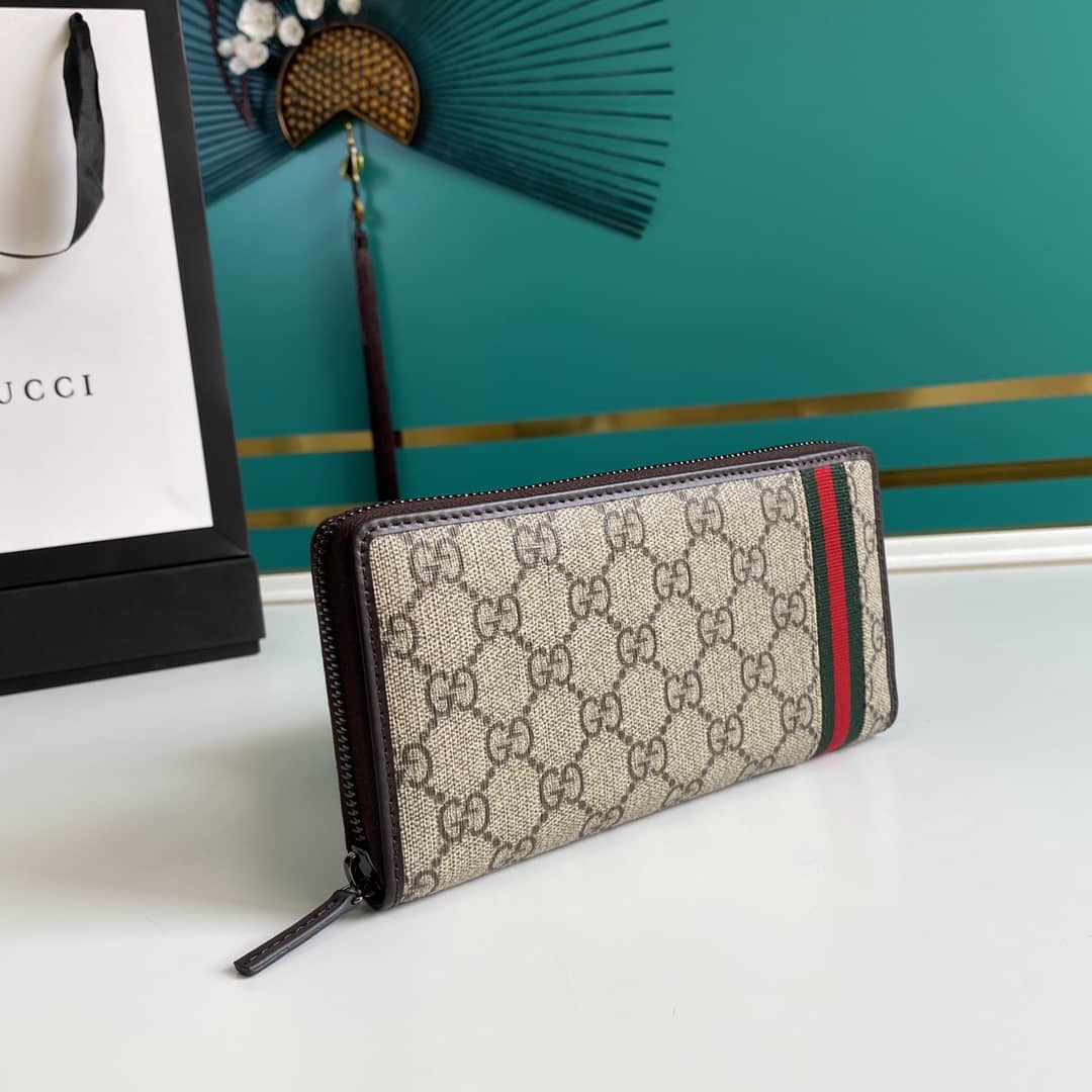 Gvc*1 GG Svp*me Web Zip Around Wallet Replica 291105