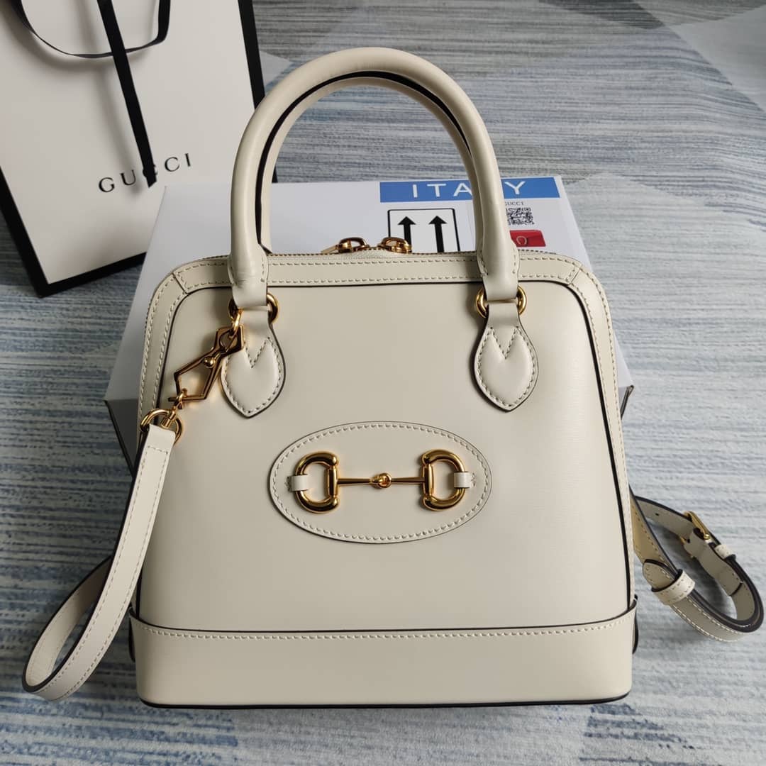 Gvc*1 1955 Horsebit Polkadot Handle Bag Replica 621220
