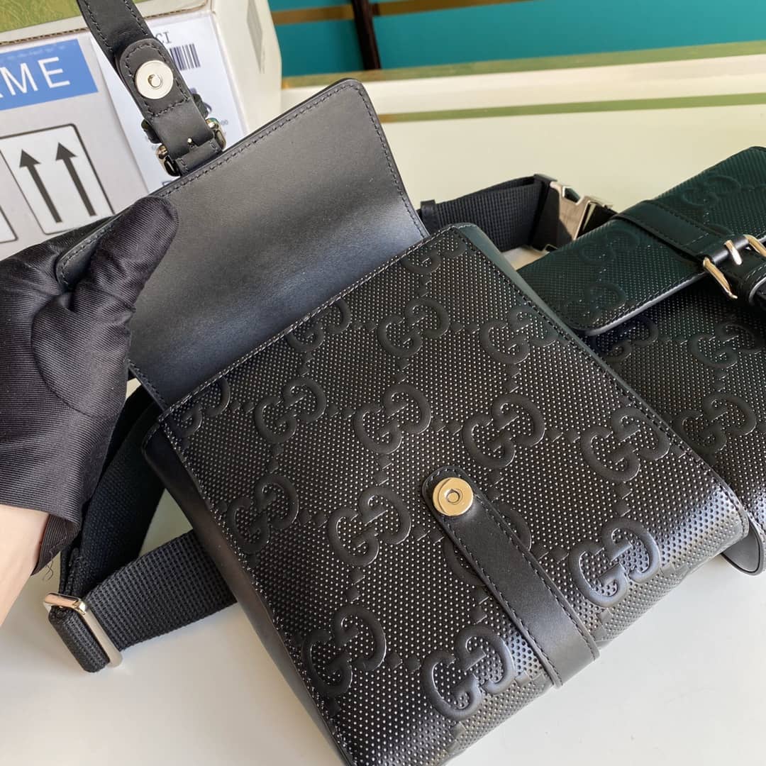 Gvc*1 GG Emboss Waist Body Bag Replica 631339