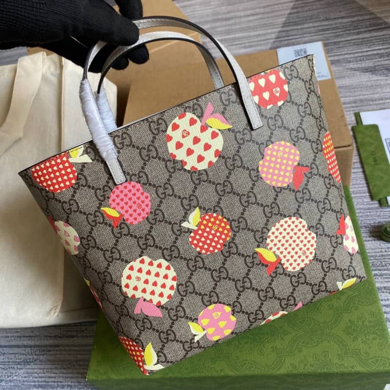 Gvc*1 Children GG Svp*me Canvas Replica Tote Gray 410812