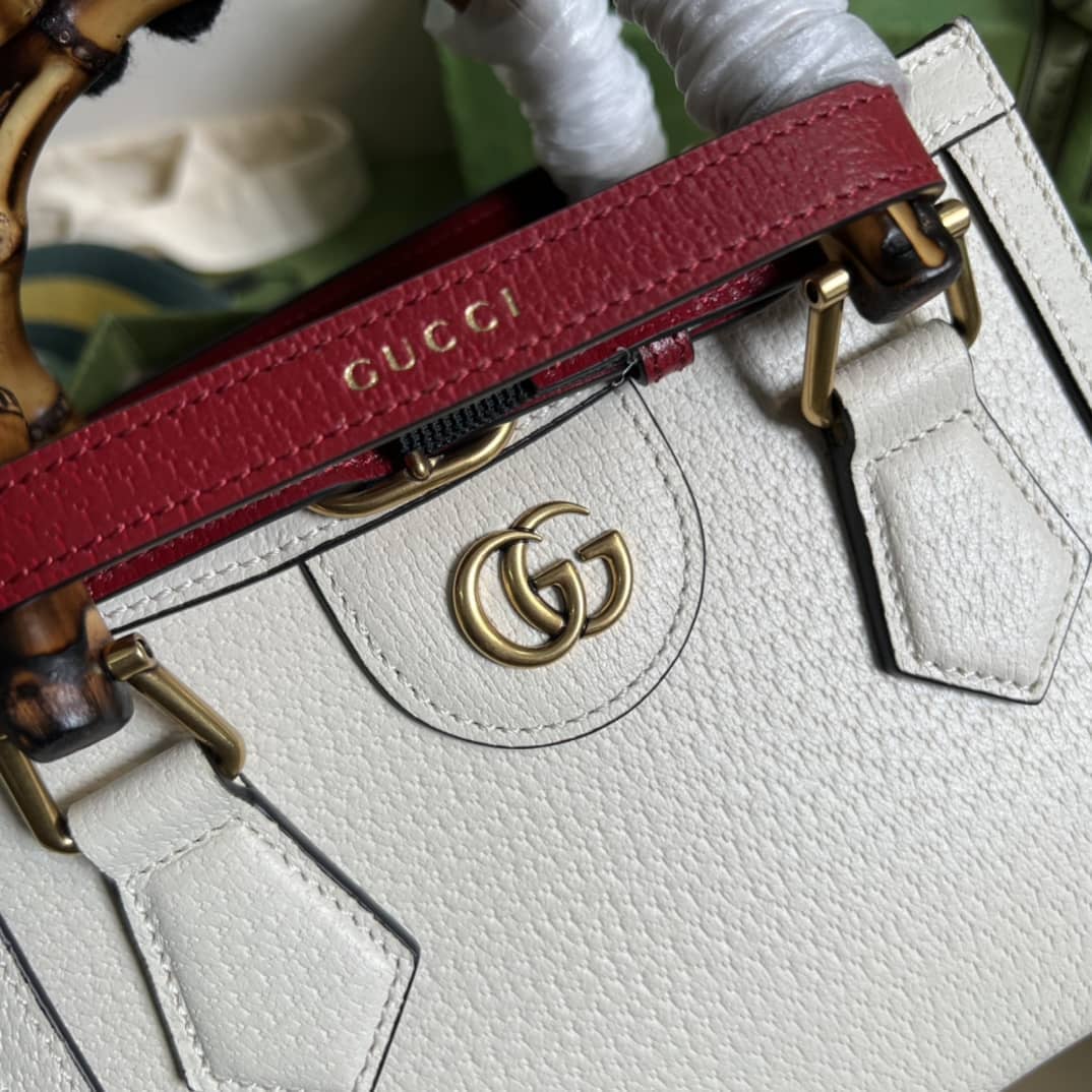Gvc*1 Diana Mini Tote White 702732 Replica Bag