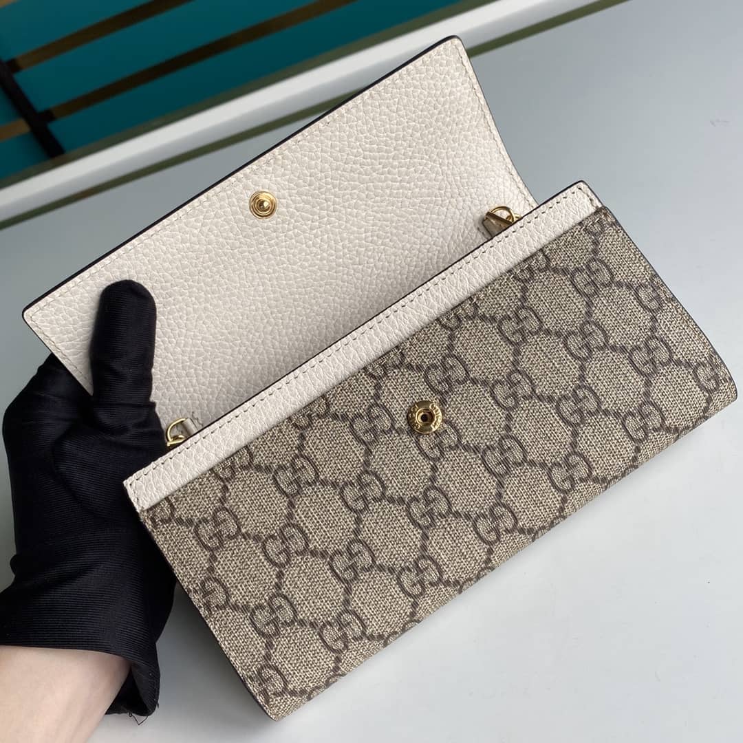 Gvc*1 GG Marmont Leather Chain Wallet Replica 546585