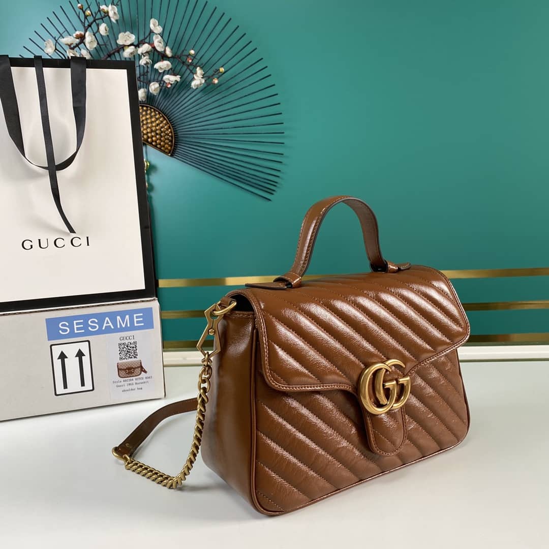 Gvc*1 Marmont Dupe GG Small Top Handle Bag Replica 498110