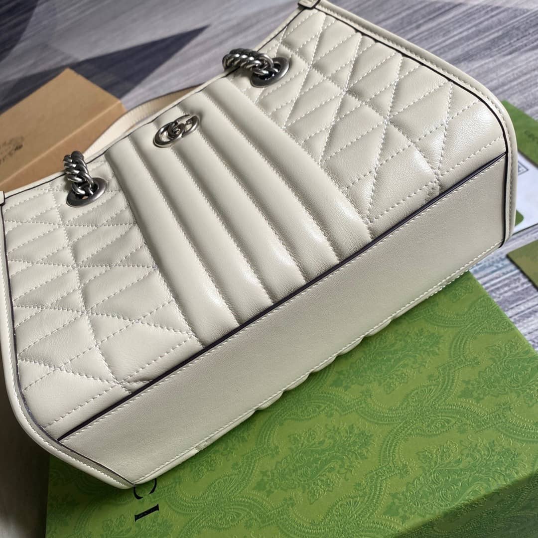 Gvc*1 GG Marmont Small Tote Bag Replica White 681483