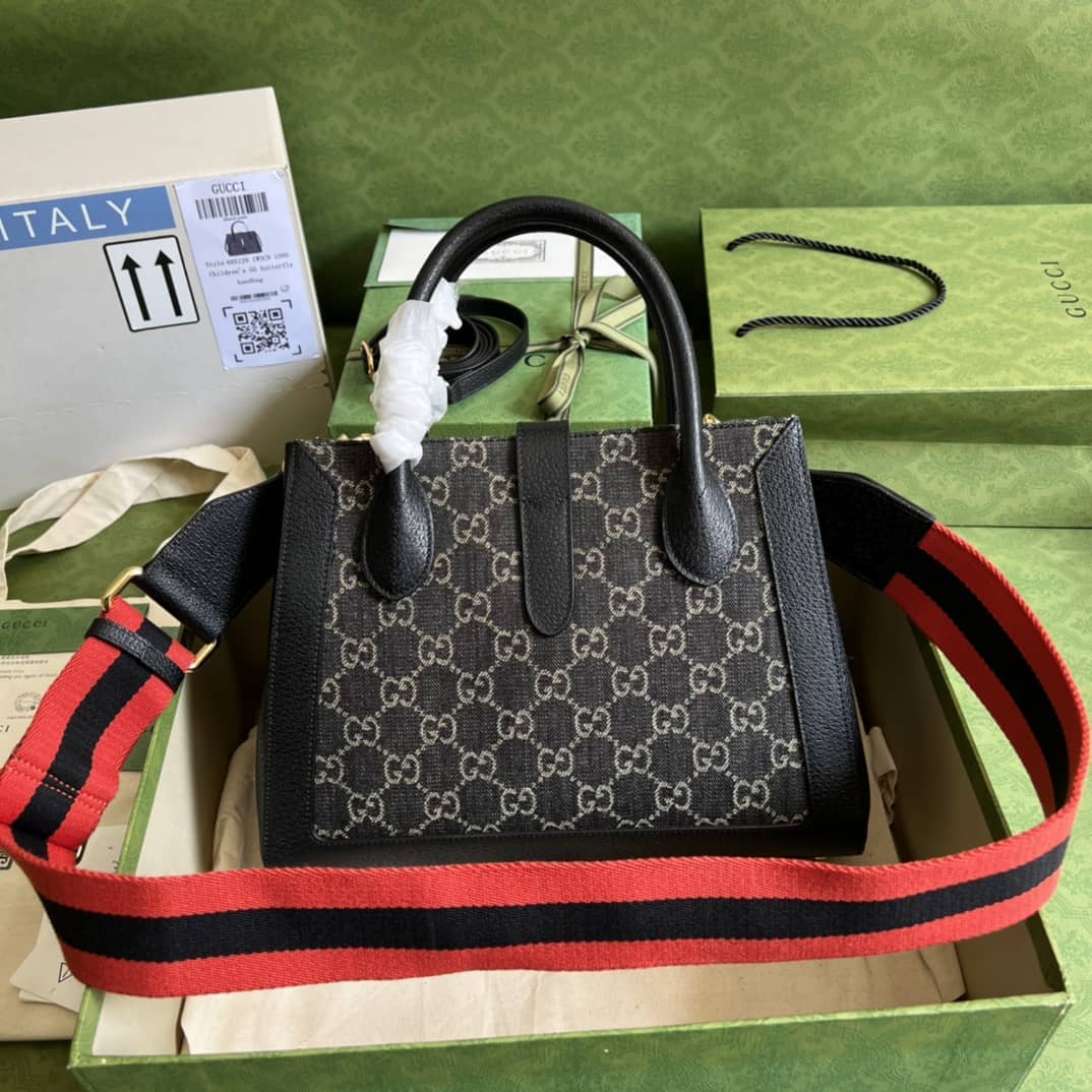 Gvc*1 GG Jackie 1961 Denim Replica Tote Bag 685129