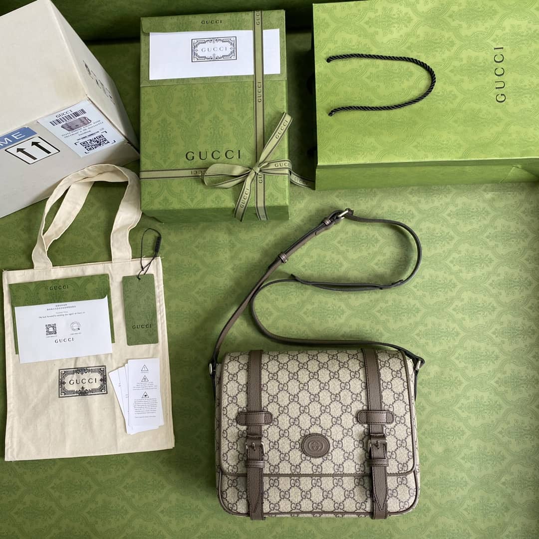 Gvc*1 Mens GG Svp*me Canvas Messenger Bag Replica 658542