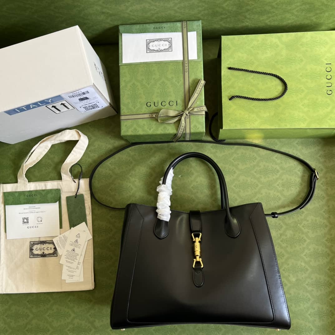 Gvc*1 Jackie 1961 Large Tote Bag Black 649015 Replica