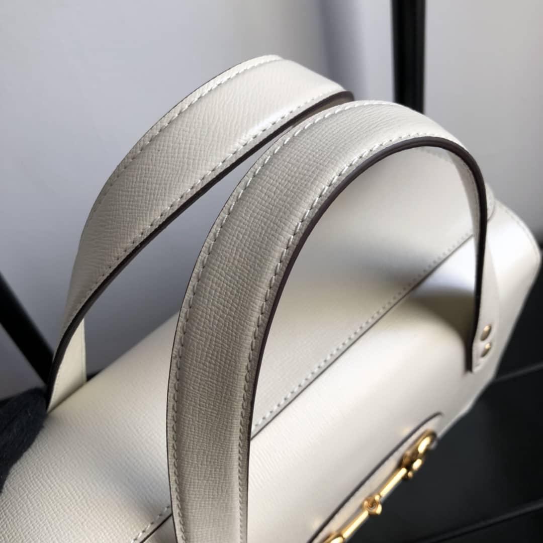 Gvc*1 Horsebit 1955 Small Top Handle Replica Bag White 627323