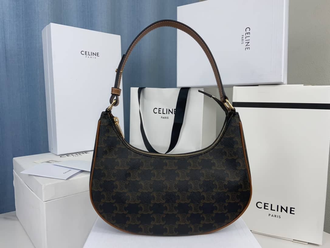 Ce1i*e Triomphe Bag Dupe Ava Triomphe Canvas Replica Hobo Bag