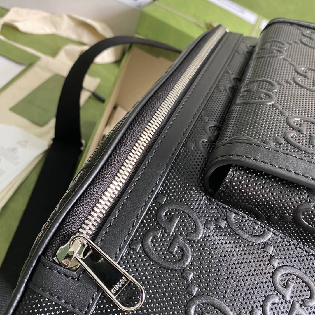 Gvc*1 GG Embossed Leather Belt Bag Bumbag Replica 645093