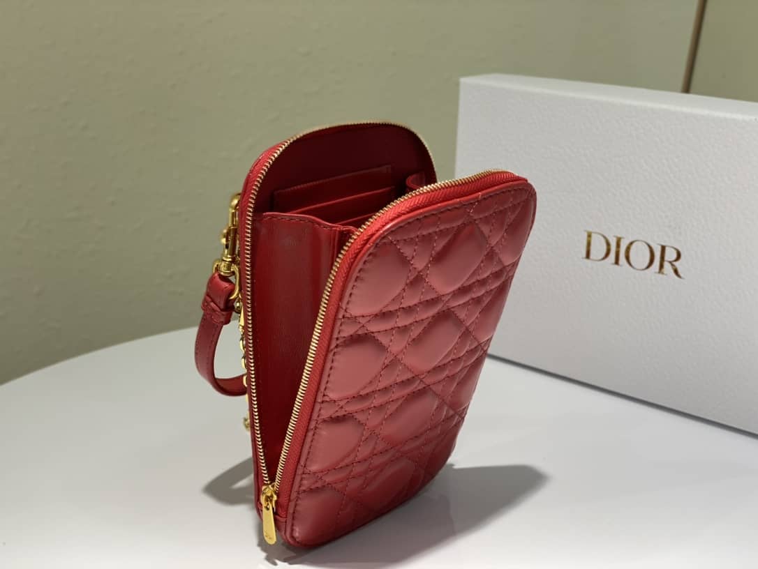 Lady D10r Dupe Lambskin 18CM Phone Holder