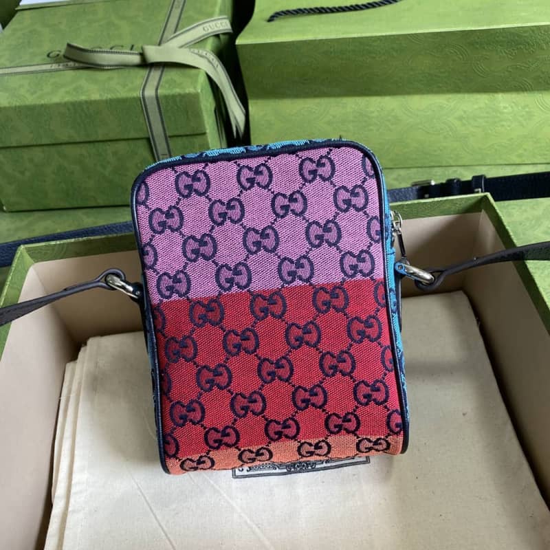 Best Replica Gvc*1 GG Multicolor Canvas Messenger Bag Replica 658659(ColaReps)