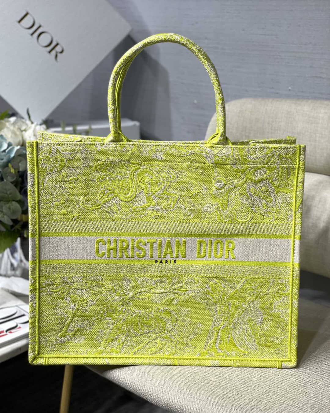 Chr1st1an D10r CD Book Embroidery Replica Tote