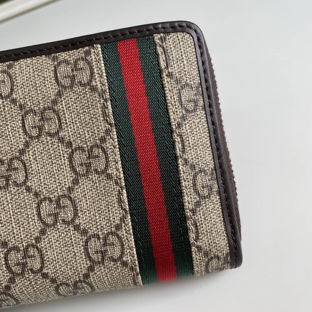 Gvc*1 GG Svp*me Web Zip Around Wallet Replica 291105