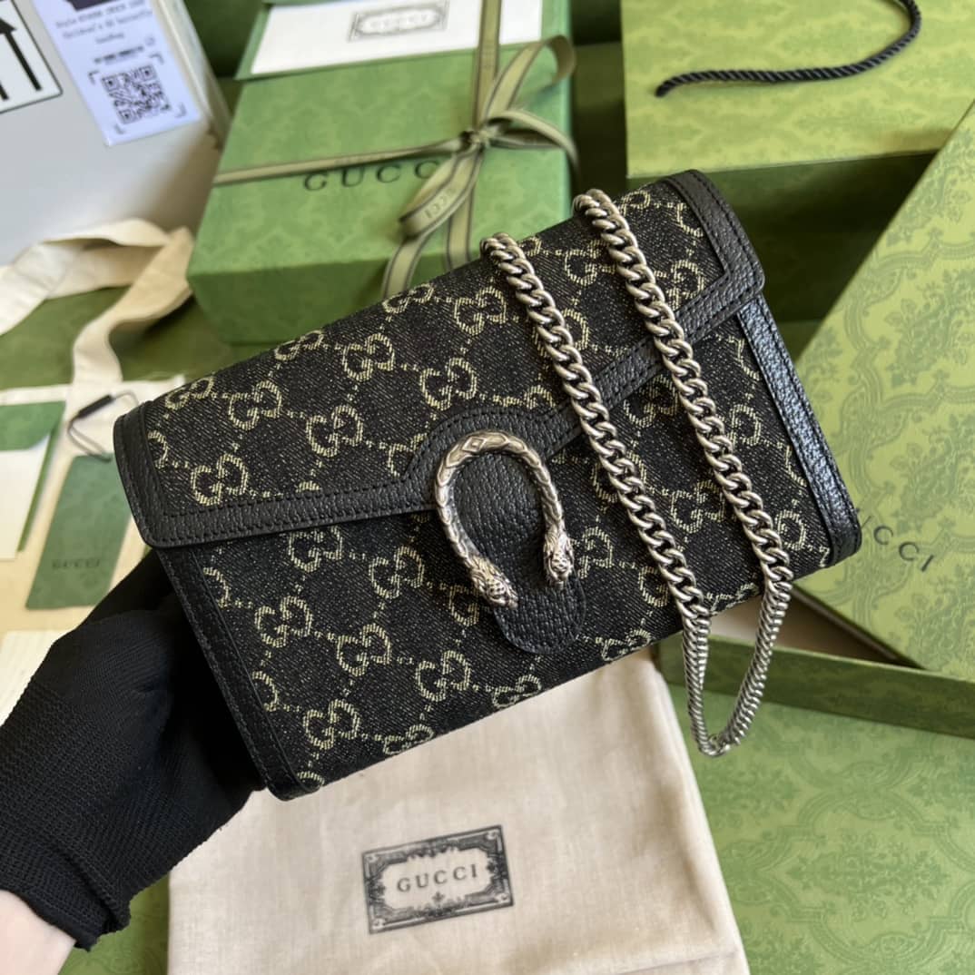 Gvc*1 Dionysus GG Svp*me Chain Wallet 401231 Replica Crossbody Bag