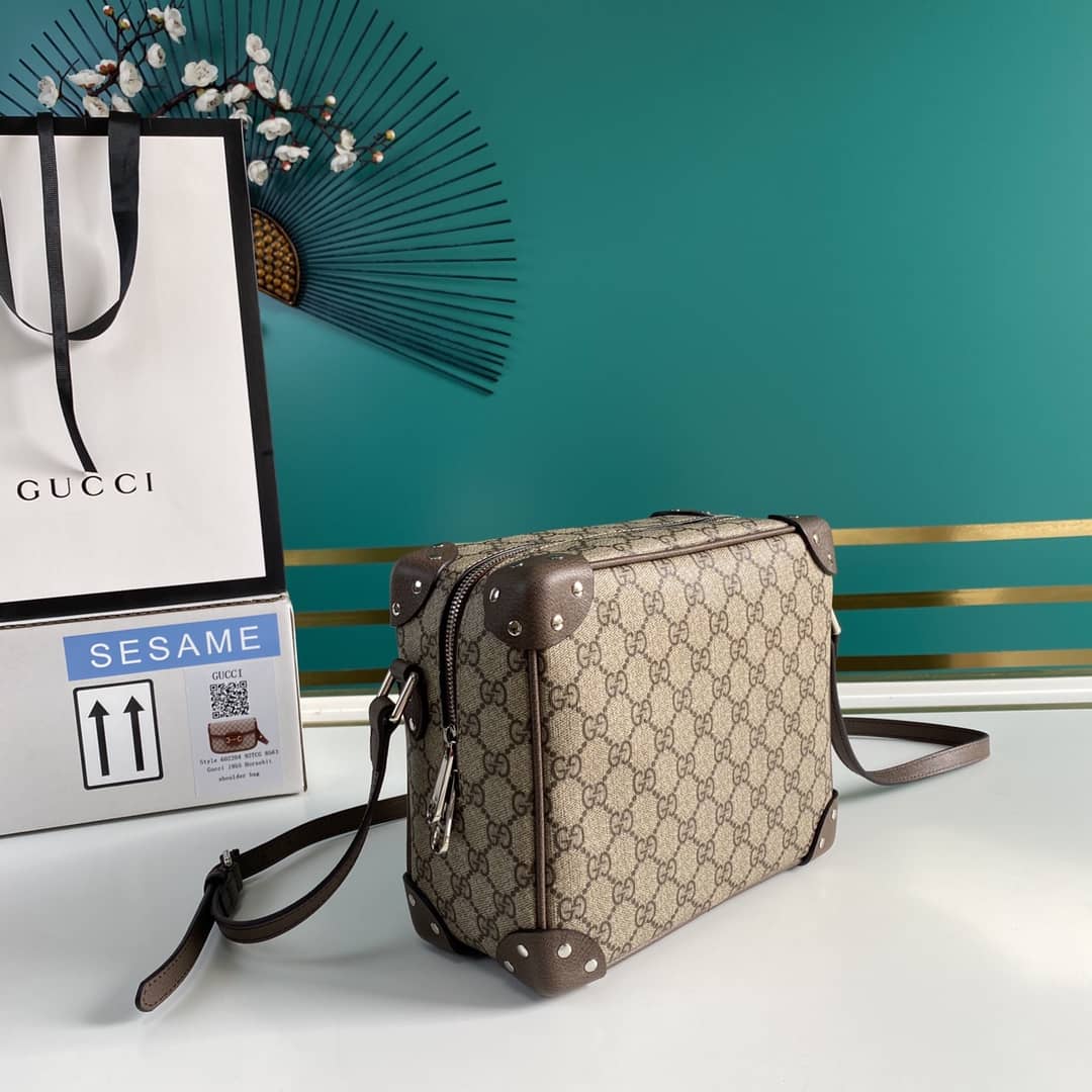Gvc*1 Svp*me GG Leather Square Shoulder Bag Replica 626363