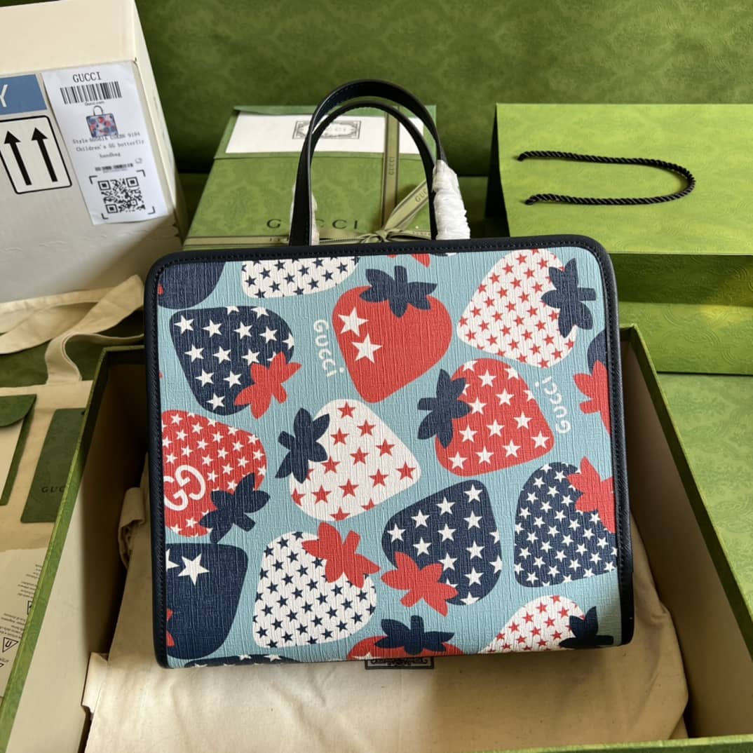 Gvc*1 Children Strawberry Print 605614 Replica Tote Bag