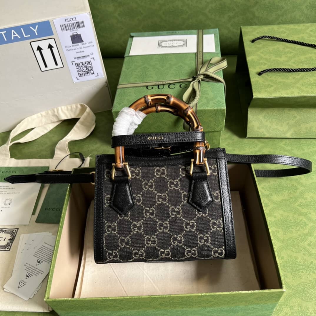 Gvc*1 Diana Mini Black 655661 Replica Tote Bag