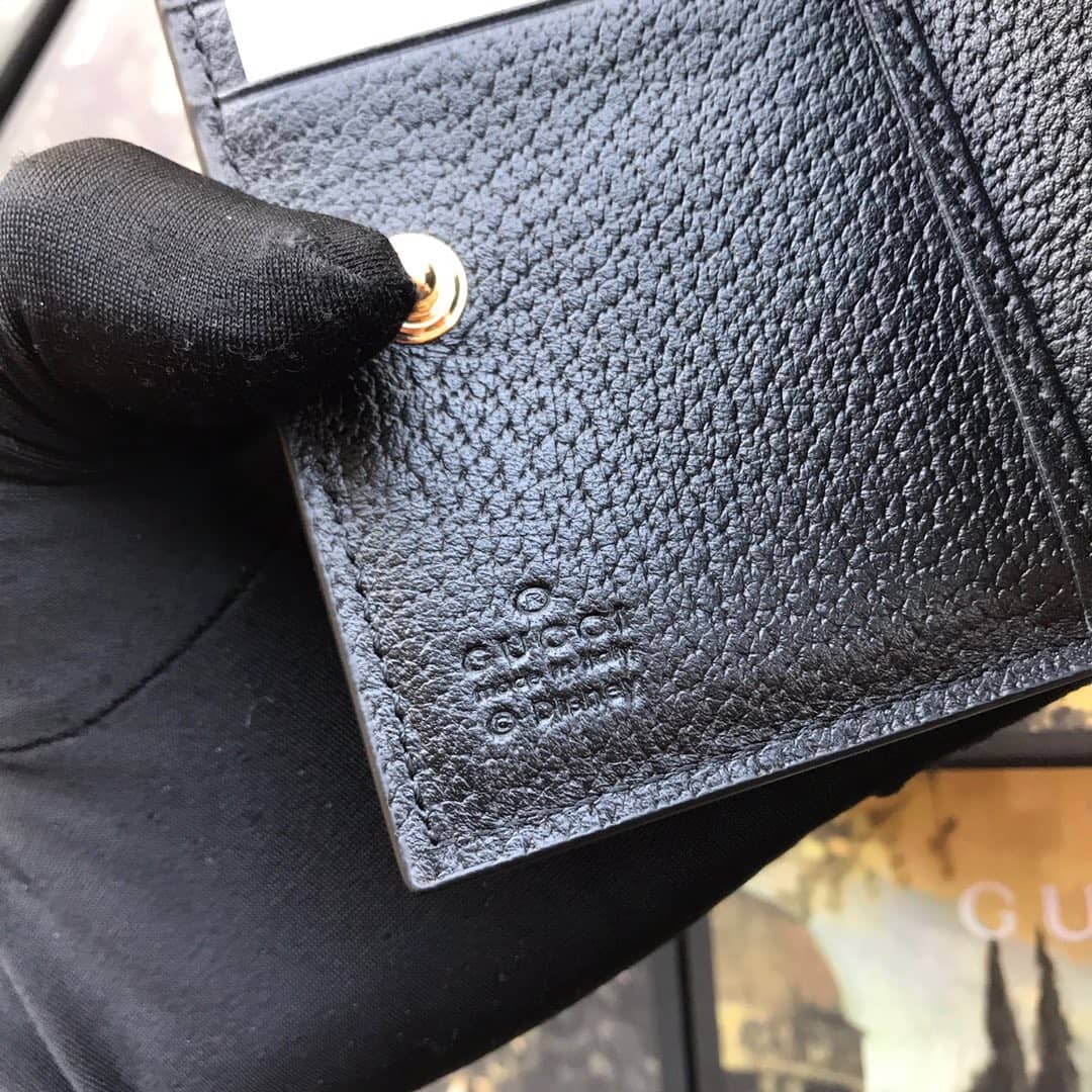 Gvc*1 Padlock Bee Star Print Calfskin Wallet Replica 453155