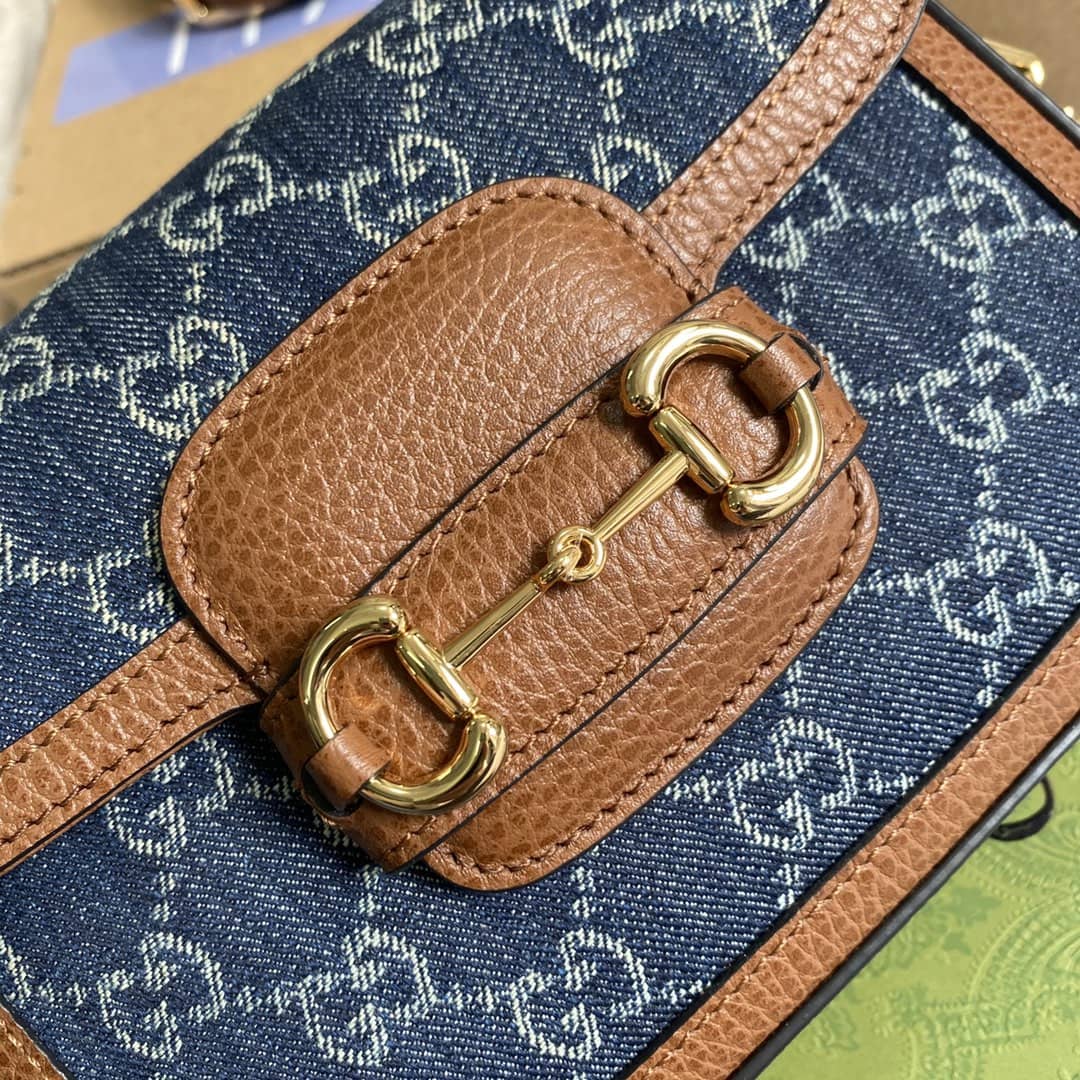 Gvc*1 1955 Horsebit Svp*me GG Canvas Mini Shoulder Bag Replica 658574