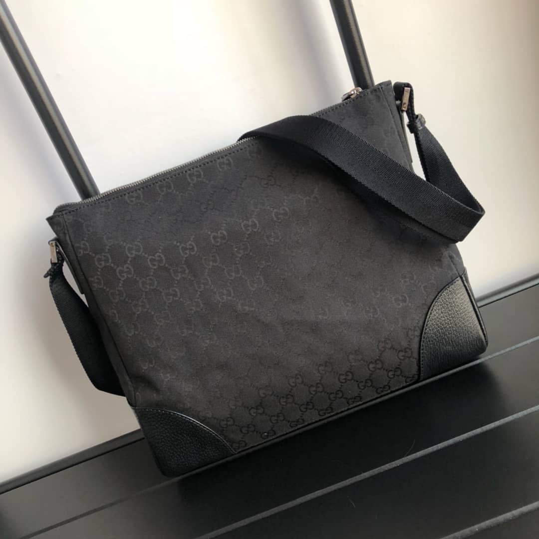 Gvc*1 GG Canvas Shoulder Bag Replica Black 110054