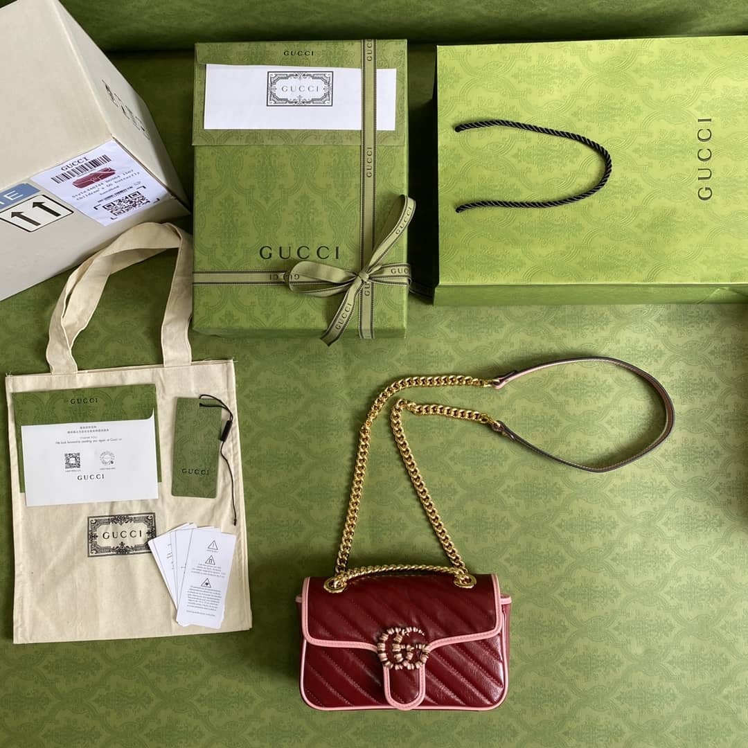 Gvc*1 Marmont GG Matelasse Leather Mini Shoulder Bag Replica 446744