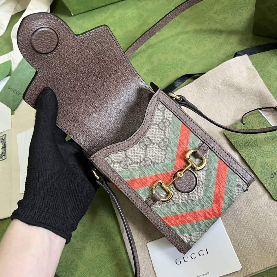 Gvc*1 1955 Horsebit Mini Phone Bag Replica 625615