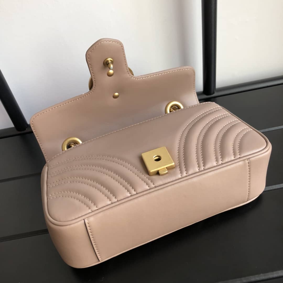 Gvc*1 GG Marmont Mini Matelasse Shoulder Bag Replica Khaki 446744