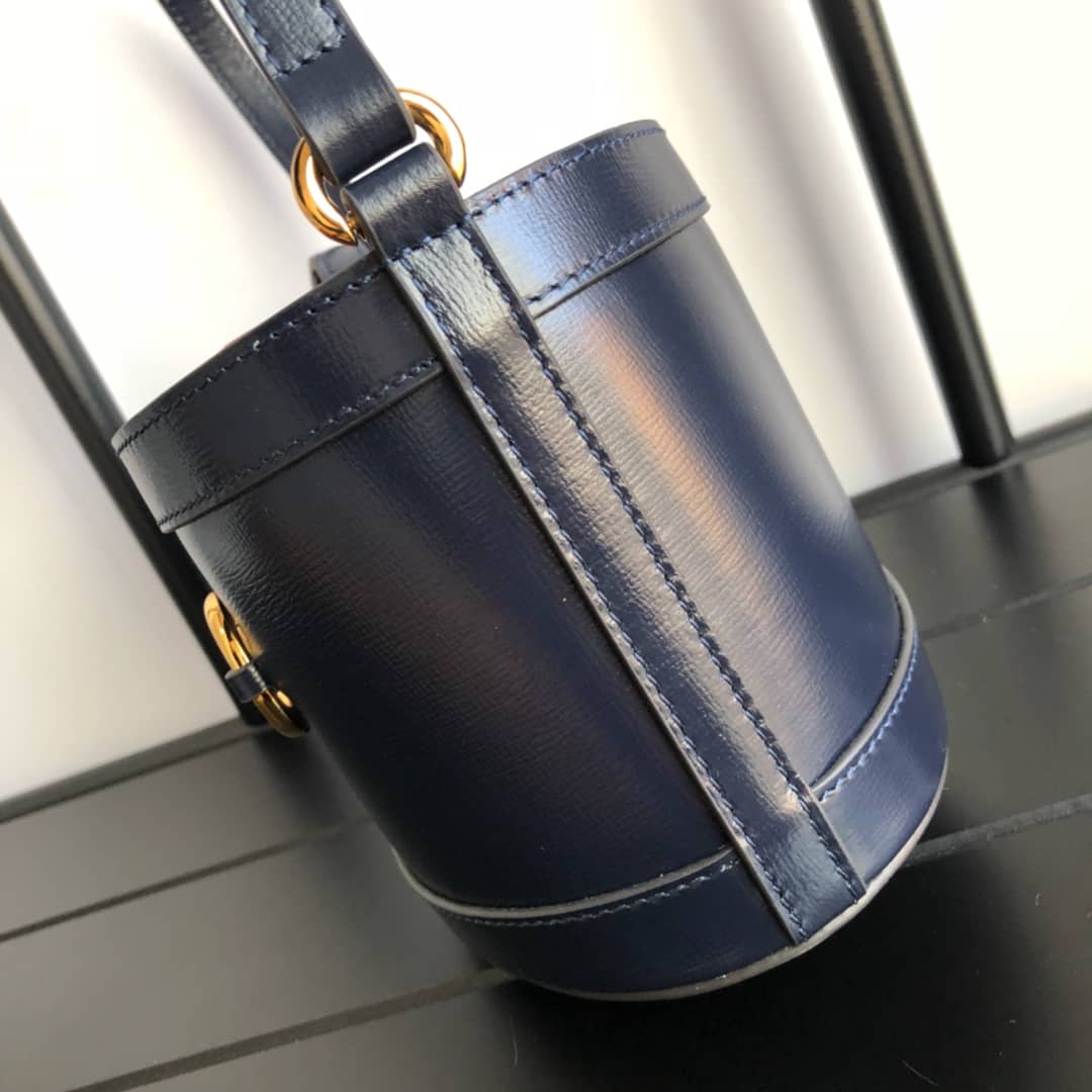 Gvc*1 1955 Horsebit Bucket Bag Replica Red Blue 602118
