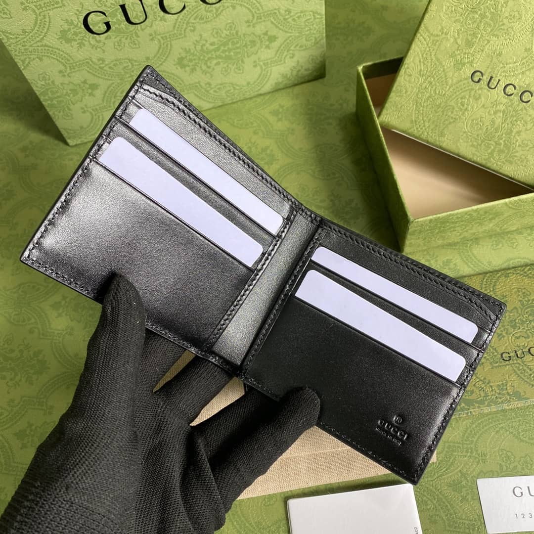 Gvc*1 GG Monogram Leather Folding Wallet Replica 625562