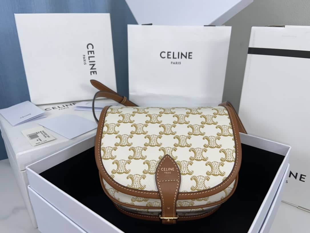 Ce1i*e Bag Dupe Triomphe Canvas Medium Folco Replica Bag