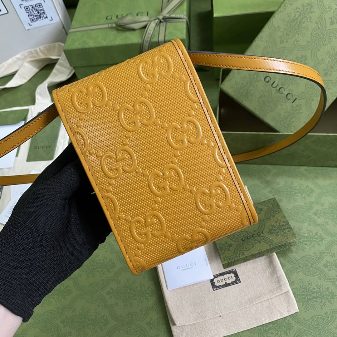Gvc*1 GG Embossed Mini Phone Bag Replica 625571