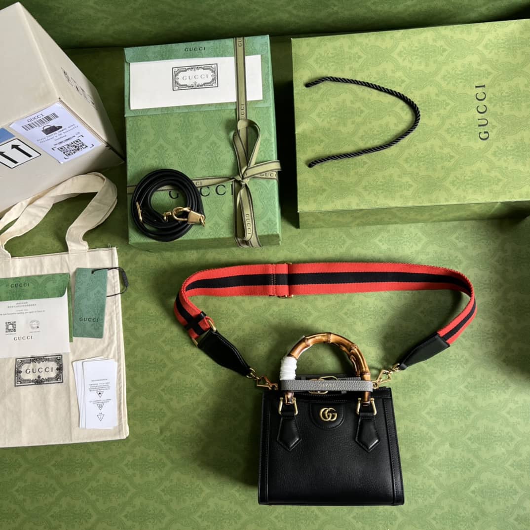 Gvc*1 Diana Mini Tote Black 702732 Replica Bag