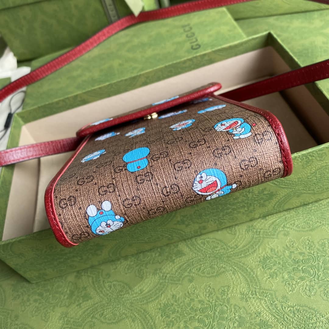 Gvc*1 X Doraemon Mini Canvas Phone Bag Replica 647805